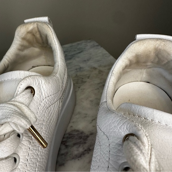 Zara Real Leather White Chunky Platform Sneakers - Picture 2 of 9